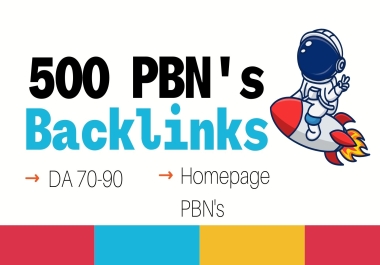 500 PBN Backlinks with High DA 70 Plus