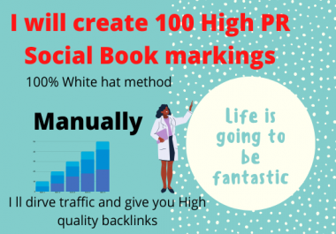 I will create 20 Social Bookmarkings all by manually