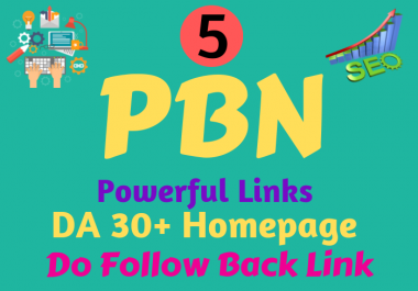 Order 5 PBN Backlinks DA 30+ DoFollw