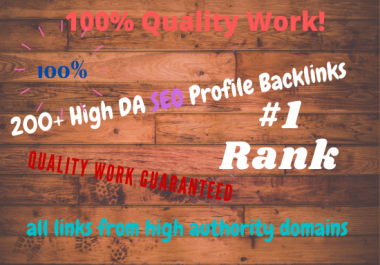 I will create 50+ high da profiles backlinks manually for SEO ranking