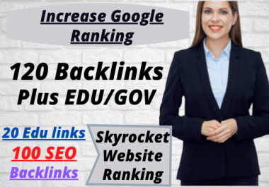 Exclusive Offer Get-100 Backlinks DA 40+ / +25 EDU DA 50+ manually Do Safe SEO Increase Google rank