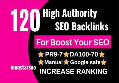 120 SEO backlinks white hat manual link building service for google top ranking