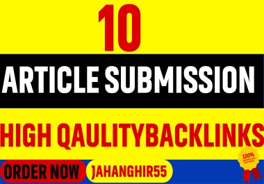 I will do 10 article submission