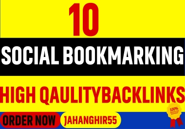 I will do 10 social bookmarking high qaulity backlinks
