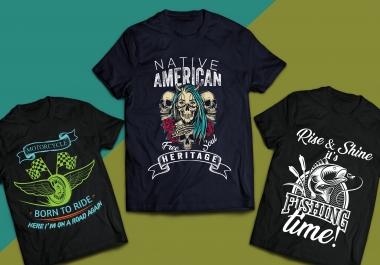 I Will do 3 T-shirt Designs For Merch, printfull and Teespring