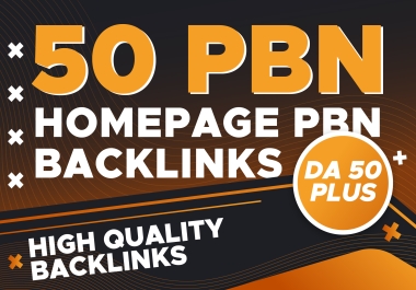 Powerful 50 pbns backlinks DA 50 to 70+ spam free unique domians for boost your site ranking