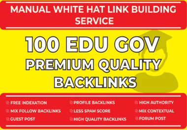 Get 100 high domain authority Mix SEO backlinks + EDU links + contextual links +PBNs links + Profile