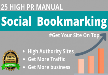 I Will Provide you High Quality 25 Social Bookmarking.