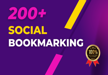 Create 200+ Social bookmarking backlinks for website ranking.