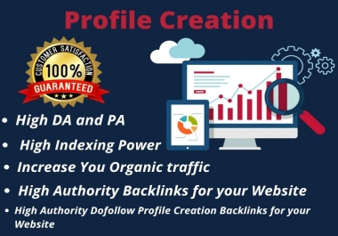 I will Create 35 High Authority Do-follow Profile Creation Backlinks for your Website.