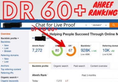 I wil create HIgh Quality Authority Backlink and Increase DR upto 40 and 60+