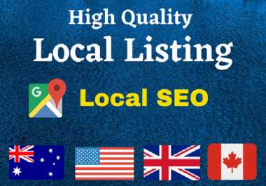 I will create 20 USA,  UK,  CA,  AUS local listing or local citations for local SEO