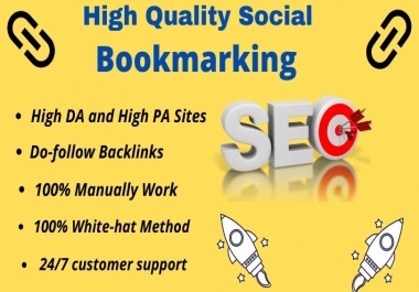 Manually do 50 Social Bookmarking SEO backlinks for your website ranking.
