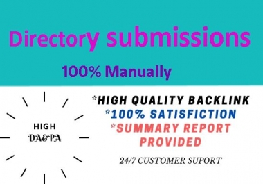 I will create 60 Directory submission high Authority powerful backlinks.