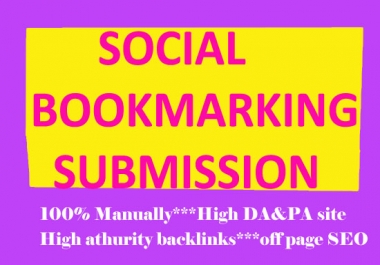I will manually build 30 High quality social Bookmarking submission SEO backlinks.