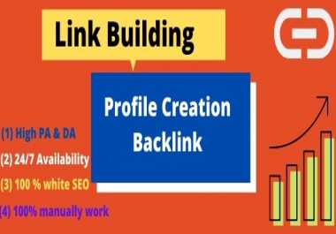 I will do 50 High Authority social profile creation backlink building