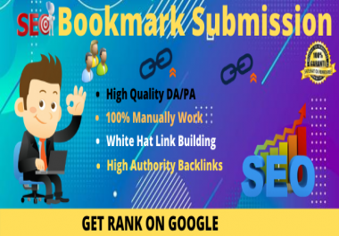I will do manually 50 bookmark submission for HQ backlinks