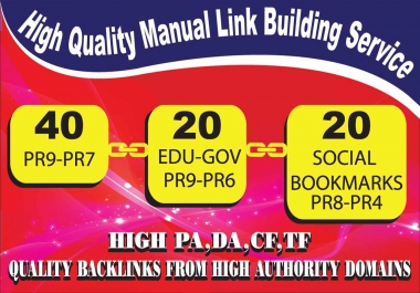 Create 80 PR9-PR6 Backlinks From High Authority Websites