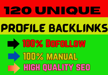 120 Quality backlinks From High Authority Sites.