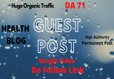 I will Write & Publish Health & Fitness Guest Article on High DA Website