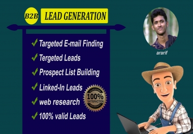 I will find targeted b2b leads and prospect list building