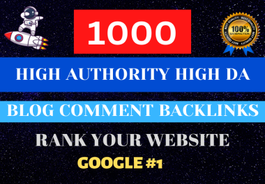 Build 1000 Blog Comments seo Backlinks for google ranking