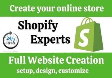 I will setup and customize shopify dropshipping store