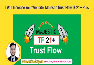 I Will Increase Your Website Majestic Trust Flow TF 21+ Plus