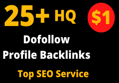 I will provide 25+ pr9 high quality dofollow Profile backlinks
