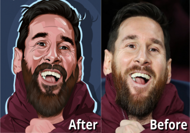 I will do perfect vector art,  portrait from your photo