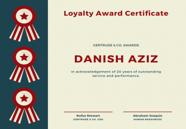 I will design professional,  award,  diploma certificates in 1 hour