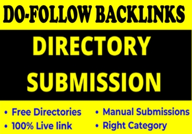 I will do provide 200 dofollow directory submission backlinks