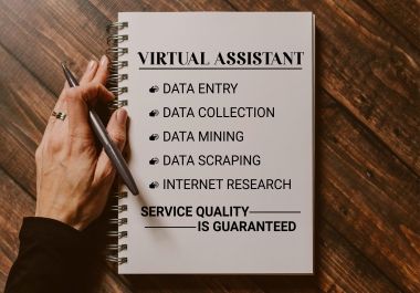 I will do fastest data entry,  copy paste,  web research,  jpg to pdf,  virtual assistant
