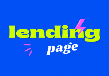 I will create web page design a responsive landing page