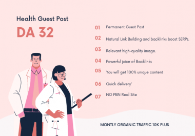 Guest post your article to my DA31 HEALTH blog