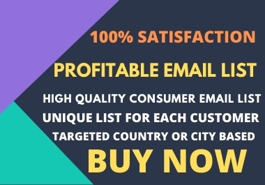 Profitable Consumer Email list- 1000 consumer email database