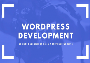 I will design,  redesign,  or fix a WordPress website