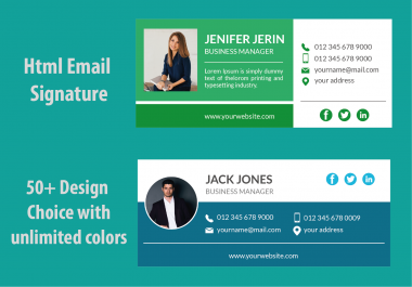 I will Create a clickable HTML email signature for Outlook,  Gmail,  Yahoo,  etc