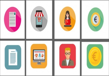 I will design flat and attractive icons