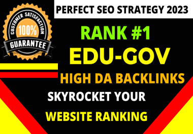 Rank 1 Your site 50 Strong Edu and Gov Backlinks from Top Ranked Domains