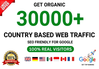 Get 30000 Countries Based High-Quality Organic Web Traffic