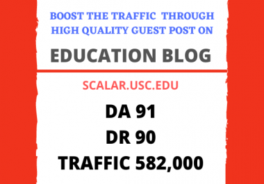 I will publish high quality SEO guest post on high quality Edu Blog