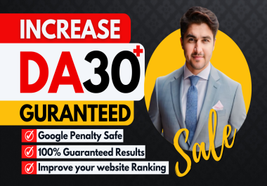 Increase domain authority DA 30+ guranteed