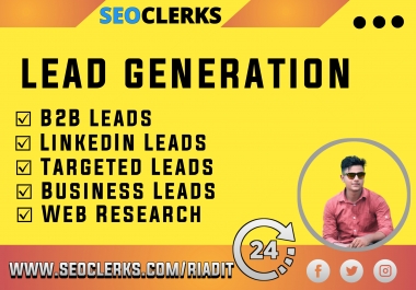 I will do b2b lead generation,  data entry,  and email scraping