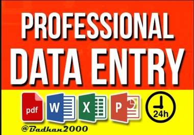 I will do online and offline data entry jobs