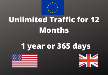 High quality Traffic for 12 Month USA,  UK,  Europe high quality,  Low bounce rate,  Targeted organic