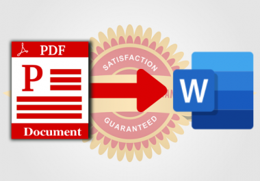 I will convert PDF or scanned documents to word