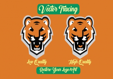 I will do vector tracing, renew or redraw your logo or art