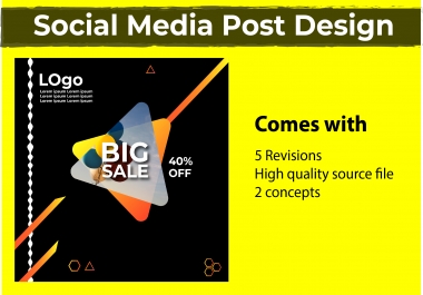 I will design your social media post eyecatching