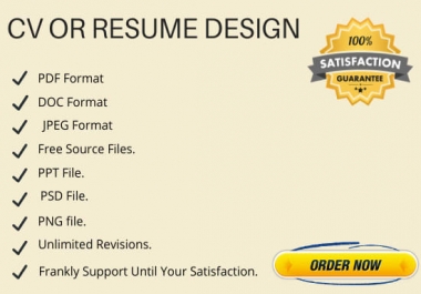I Will Create a Professional CV and Resume in Couple of Hours